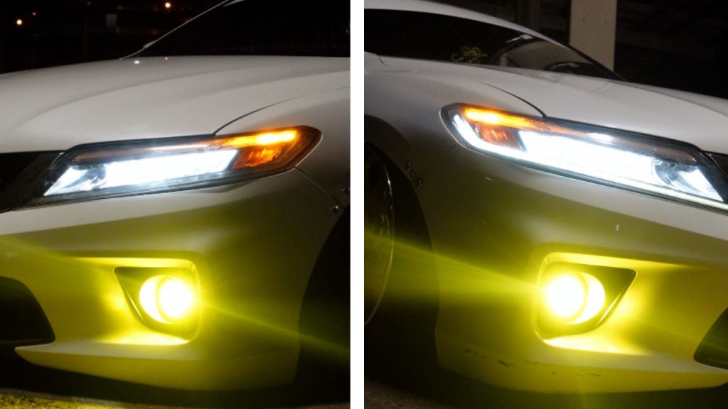 honda coupe with premium yellow fog lights sabor prox 55w accu/v2