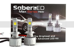 SaberLED Max 75W H7 LED Bulbs, 3000K, 4500K, 6000K, 16000LM/PR