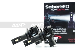 SaberLED OE Fit 40W 9005 LED Bulbs, 9000LM/PR, W/Y, Good for Highlander &amp; 4Runner