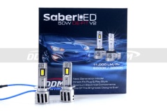 SaberLED OE Fit 50W V2 H3 LED Bulbs, 11000LM/PR, W/Y