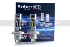 SaberLED OE Fit 50W V2 H4 Hi/Lo LED Bulbs, 11000LM/PR, W