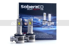 SaberLED OE Fit 50W V2 H8 LED Bulbs, 11000LM/PR, W/Y