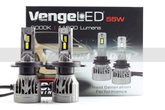 VengeLED 55W H4 Hi/Lo LED Bulbs, 11500LM/PR, W